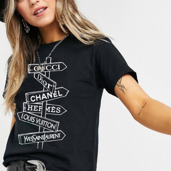 Black Luxury Brand Tee - Picture 2 of 2